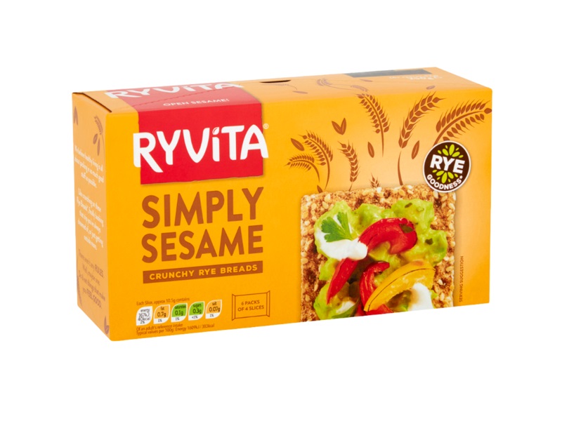 View details of Ryvita Simply Sesame Crunchy Rye Breads